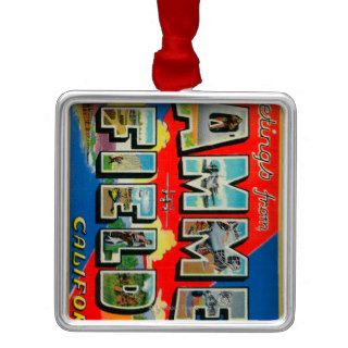 Hammer Field, California   Large Letter Scenes Christmas Tree Ornaments