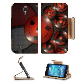 NARUTO Sharingan Collection S4 Flip Cover Case with Card Holder Customized Made to Order Support Ready Premium Deluxe Pu Leather 5 inch (140mm) x 3 1/4 inch (80mm) x 9/16 inch (14mm) Woocoo S IV S 4 Professional Cases Accessories Open Camera Headphone Port