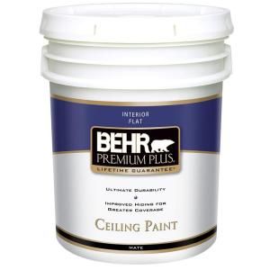 BEHR Premium Plus 5 gal. Flat Interior Ceiling Paint 55805