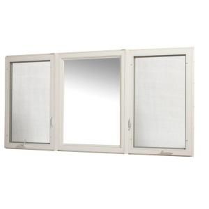 TAFCO WINDOWS Right Hand and Left Hand Hinge Casement Vinyl Combo Windows, 95 in. x 48 in., White, with Insulated Glass VCC9548 RL