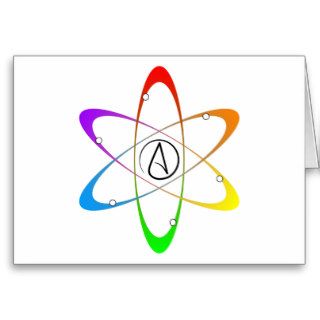 Atheist Atom Symbol Card