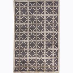 Hand tufted Mandara Grey Geometricl Rug (8' x 10') Mandara 7x9   10x14 Rugs