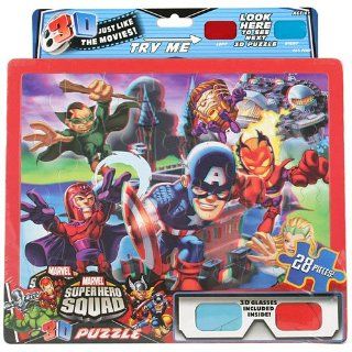 Marvel Super Hero Squad 3D Puzzle [28 Pieces   Captain America] Toys & Games