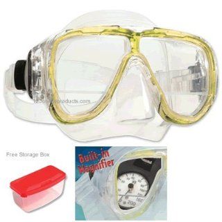 XS Scuba Fusion 2 GR   Gauge Reader Scuba Mask (Clear)  Diving Masks  Sports & Outdoors