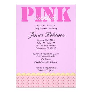 Baby Girl Shower, Cute Baby PolkaDots with Gifts, Custom Invite