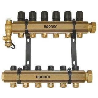 Uponor Wirsbo A2610600 TruFLOW Classic Manifold Assembly with B amp; I Valves Radiant Heating amp; Cooling, 6Loop   Heaters  