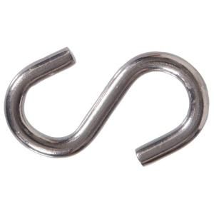 The Hillman Group 0.177 in. x 1 1/2 in. Stainless Steel S Hook (25 Pack) 322144