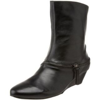 Nine West Women's Wendel Boot,Black Leather,5 M US Shoes