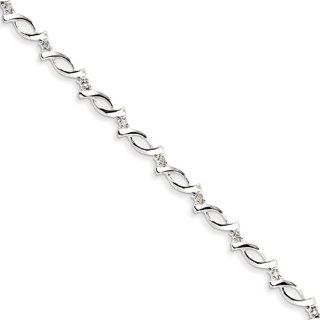 Sterling Silver Diamond Bracelet Jewelry