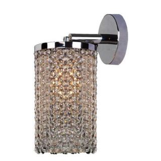 Worldwide Lighting Prism Collection 1 Light Chrome Crystal Wall Sconce W23768C6