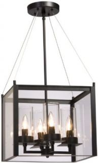 Artcraft Lighting SC654CH Crawford 4 Lite Cage Light, Plated Chrome   Chandeliers  
