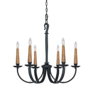 Capital Lighting 3996BI Chandelier with Clear Glass Shades, Black Iron Finish    