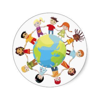Kids for world peace stickers