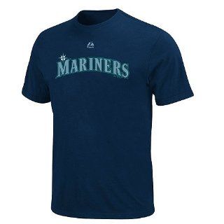 Majestic Seattle Mariners Youth Official Wordmark T Shirt  Sports Fan Apparel  Sports & Outdoors