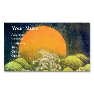 AMATERASU , SUN GODDESS ,yellow green black Business Card Template