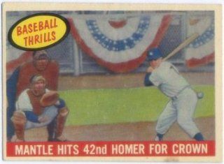 1959 Topps #461 Mickey Mantle BT/42nd Homer   EX MT Sports Collectibles