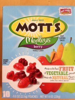 Motts Medleys Berry Fruit Snacks   Gluten Free 10 Packs Per Box Three (3) Boxes  Other Products  