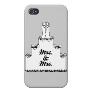 LESBIAN WEDDING CAKE MRS AND MRS       .png iPhone 4/4S Cases
