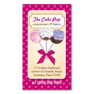 Cake Pop Dots Business Card