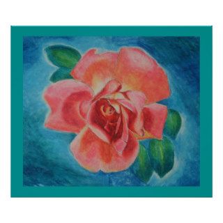 lafter rose, oil pastel poster
