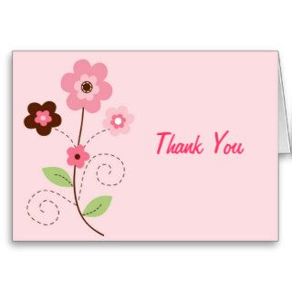 Spring Flowers Thank You Note Cards