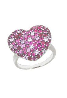 Effy Jewlery Balissima Splash Pink Sapphire Heart Ring, 2.53 TCW Ring size 7 Effy Collection? Jewelry