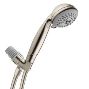 Hansgrohe Croma E 75 3 Spray Handshower with Showerarm Mount in Brushed Nickel 06495820