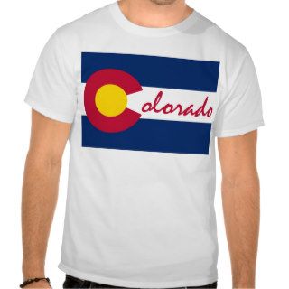 Colorado Flag and Text T Shirt