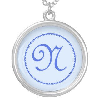 Monogram letter N necklace