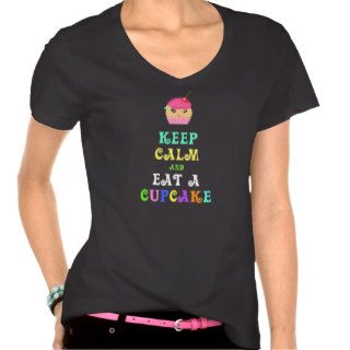 Keep Calm And Eat A Cupcake Cute Womens T Shirt