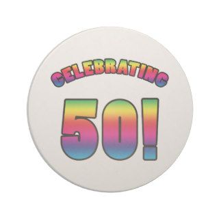 Celebrating 50th Birthday Drink Coasters