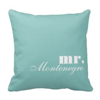 Mr. and Mrs. Reversible Throw Pillows Personalized
