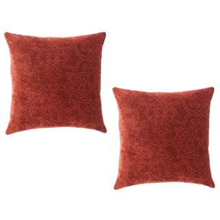 Casanova Persimmon Simply Soft Brick 17x17 inch Decorative Pillows (Set of 2) Throw Pillows