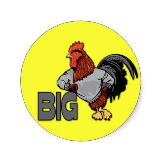 BIG Rooster Chicken   Funny Innuendo Stickers