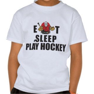 Funny Eat Sleep Play Hockey Goalie T shirts