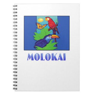 Macaw, Parrot, Butterfly & Jungle MOLOKAI Spiral Note Book
