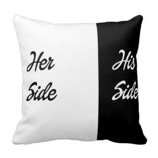 Her Side His Side Pillow