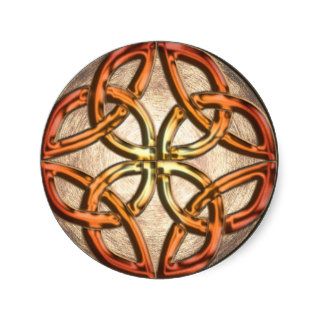 Celtic Knotwork Enamel Round Stickers