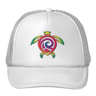 Rainbow Sea Turtle Tattoo Hat