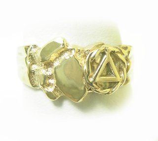Alcoholics Anonymous Symbol Ring, Small Nugget Style Ring, #465 7, 14k Gold, Size 6.5 Jewelry