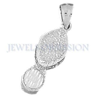 Rhodium Plated 925 Sterling Silver Jewelers Loop Pendant Jewelry