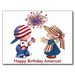 Vintage Happy Birthday America Post Cards