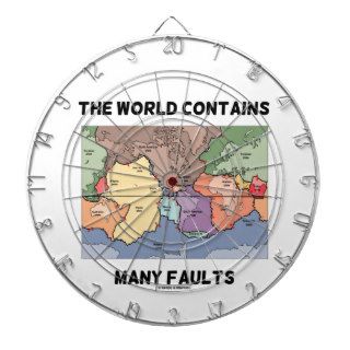 The World Contains Many Faults (Plate Tectonics) Dartboards