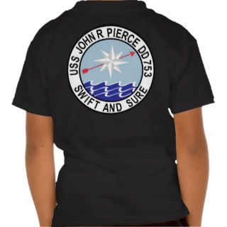 DD 753 USS John R Pierce Destroyer Ship Military P T Shirt