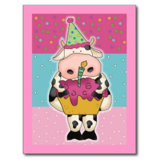 Cow Birthday Cards and Postage Postcards