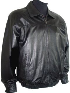 Paccilo 10233 Soft Real Lambskin Leather Blouson Jacket at  Men�s Clothing store