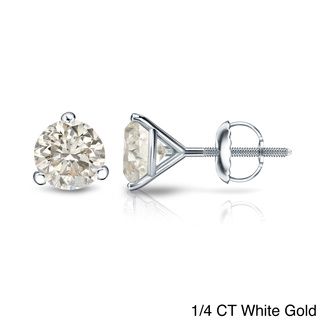 Auriya 18k White or Yellow Gold 1/4 to 3/4ct TDW Martini Diamond Earrings (J K, I1 I2) Auriya Diamond Earrings