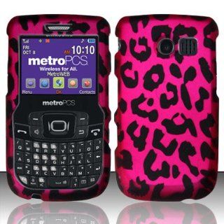 For Samsung Freeform 2 R360/R375c (MetroPCS/StraightTalk) Rubberized Design Cover   Pink Leopard Cell Phones & Accessories