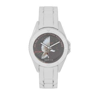 On The Wings Of A Snow White Dove Wrist Watches