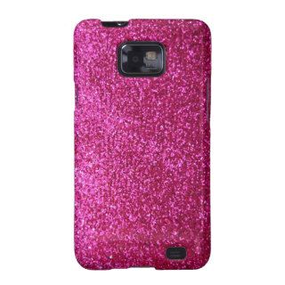 Faux Hot Pink Glitter Samsung Galaxy S2 Cases